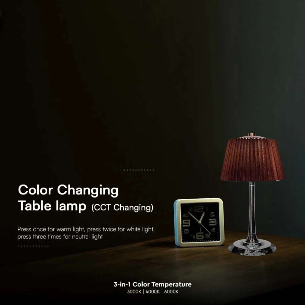 Lampada LED da Tavolo 15W Touch 3in1 con Batteria USB-C Marrone - Image 4