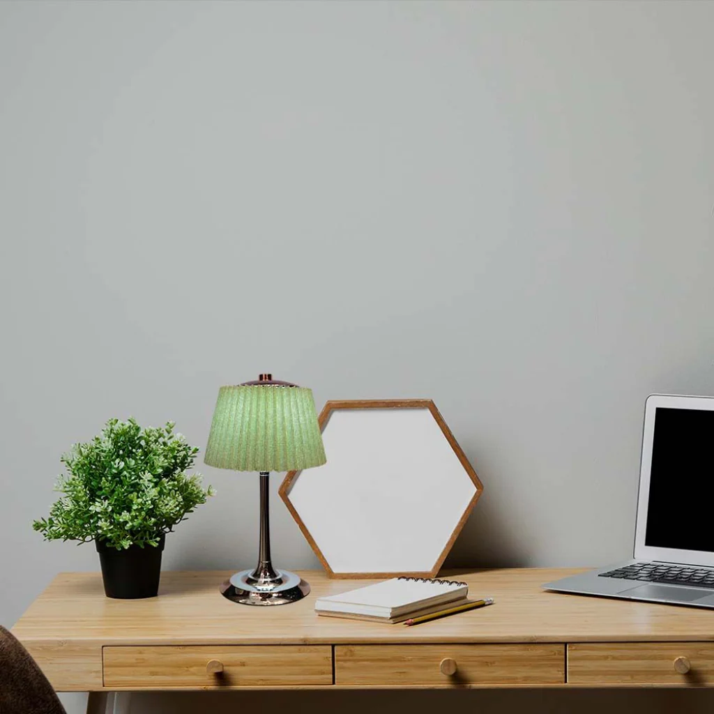 Lampada LED da Tavolo 15W Ricaricabile con Batteria USB-C 3in1 Verde Cromato - Image 4
