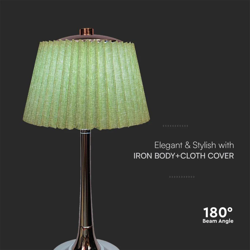 Lampada LED da Tavolo 15W Ricaricabile con Batteria USB-C 3in1 Verde Cromato - Image 6