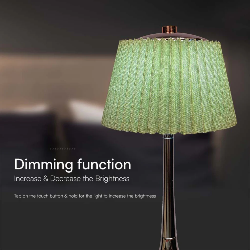Lampada LED da Tavolo 15W Ricaricabile con Batteria USB-C 3in1 Verde Cromato - Image 7