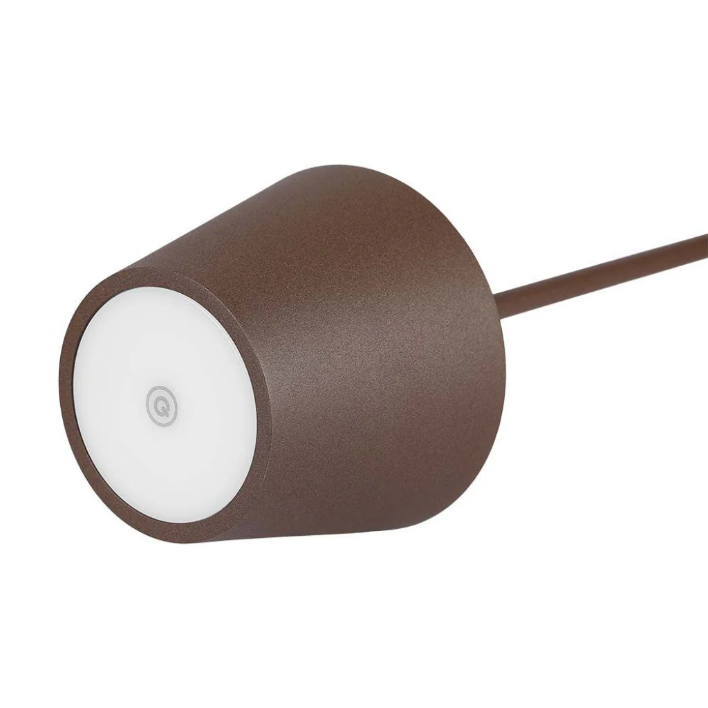 Lampada LED da Tavolo 15W Corten con Touch Dimmer e Ricarica Wireless - Image 3