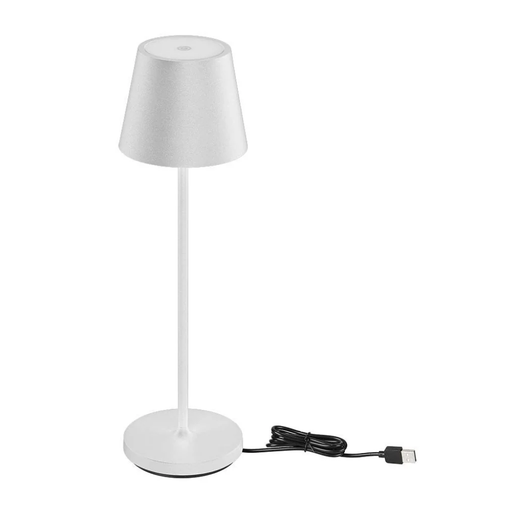 Lampada LED da Tavolo 15W Bianca con Dimmer Touch e Ricarica Wireless