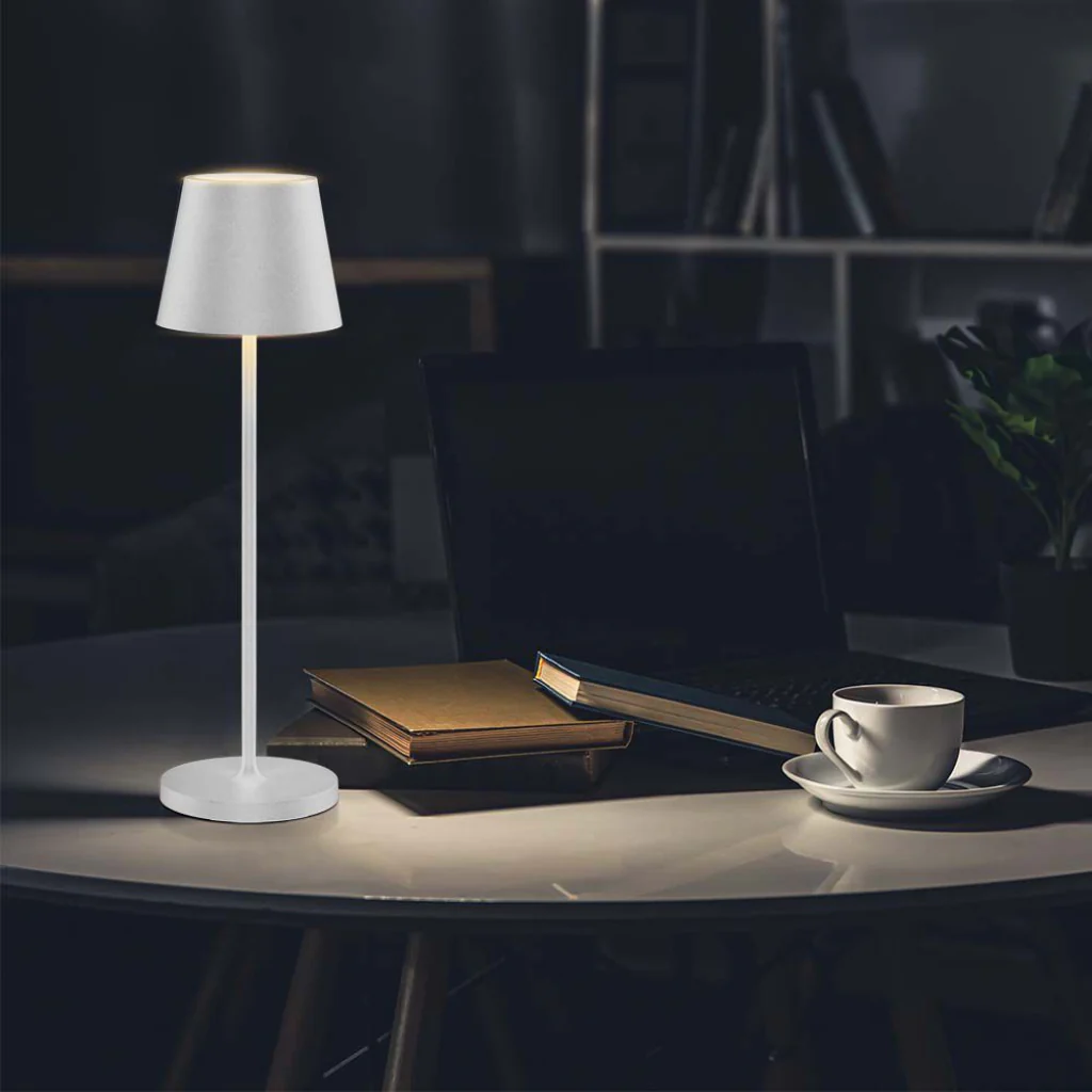 Lampada LED da Tavolo 15W Bianca con Dimmer Touch e Ricarica Wireless - Image 2