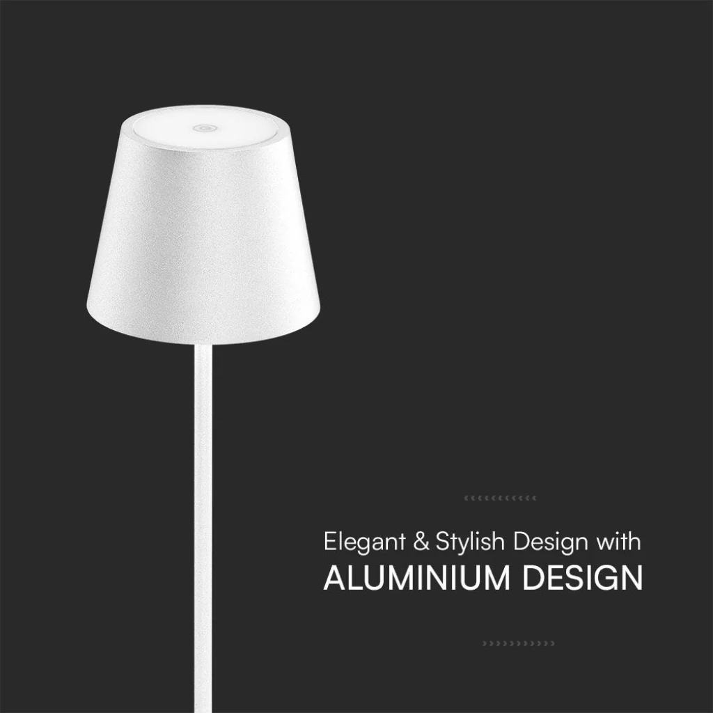 Lampada LED da Tavolo 15W Bianca con Dimmer Touch e Ricarica Wireless - Image 9