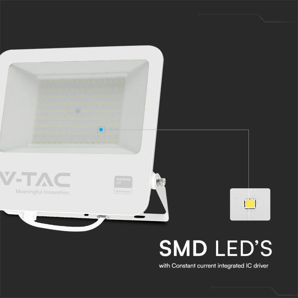 Faro LED 100W Chip Samsung Bianco 6400K IP65 con Cavo 1m - Image 3