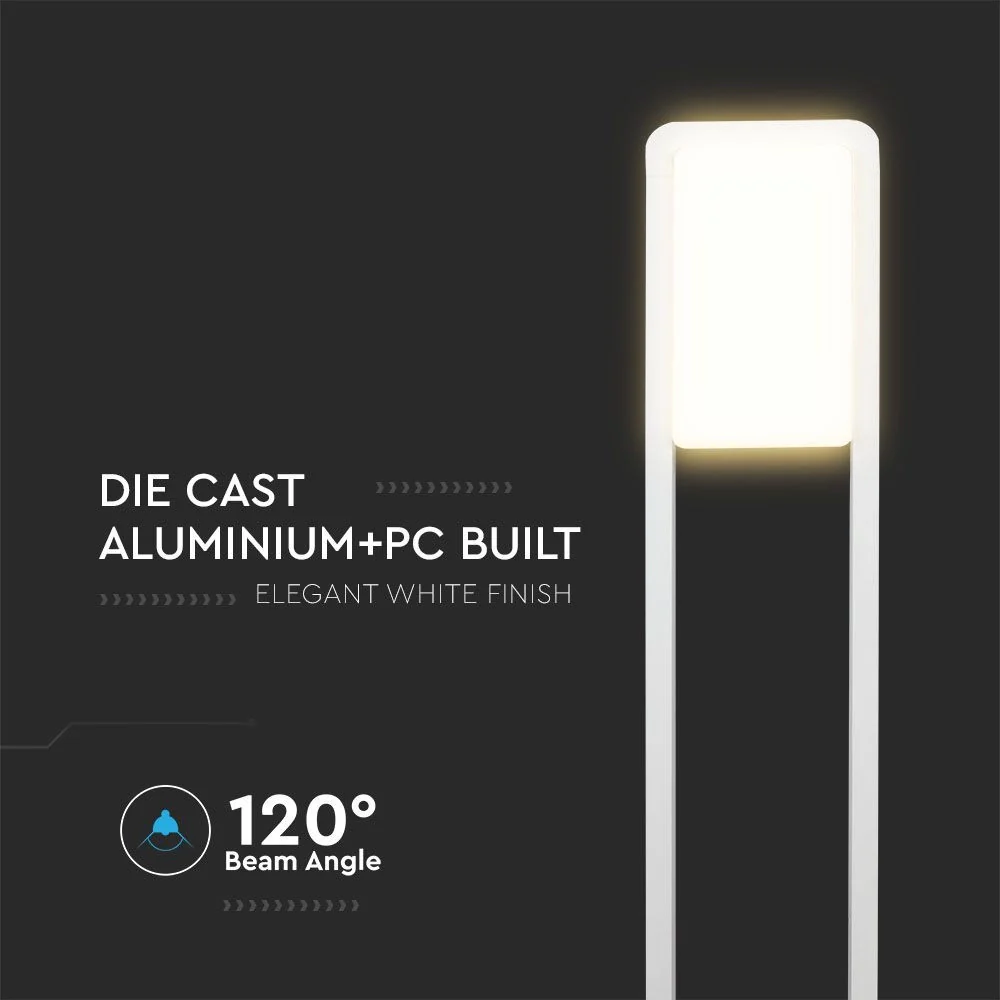 Paletto LED V‑TAC 10 W Samsung 4000 K IP65 – Corpo Bianco - Image 2