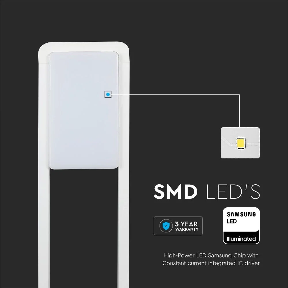 Paletto LED V‑TAC 10 W Samsung 4000 K IP65 – Corpo Bianco - Image 3