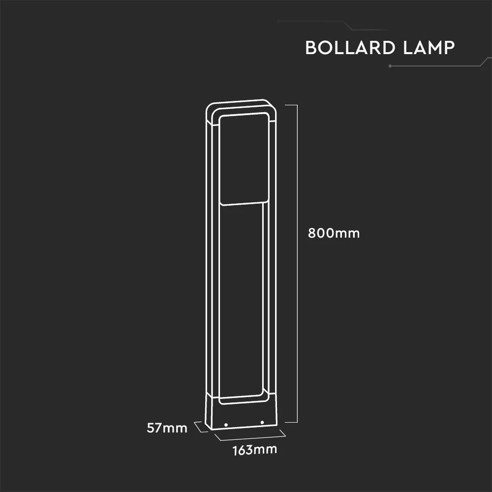 Paletto LED V‑TAC 10 W Samsung 4000 K IP65 – Corpo Bianco - Image 8