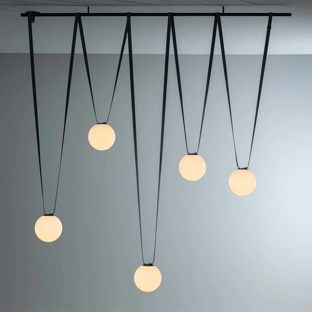 Lampada LED da Binario 10W Sferica Opale 3000K Colore Nero - Image 7