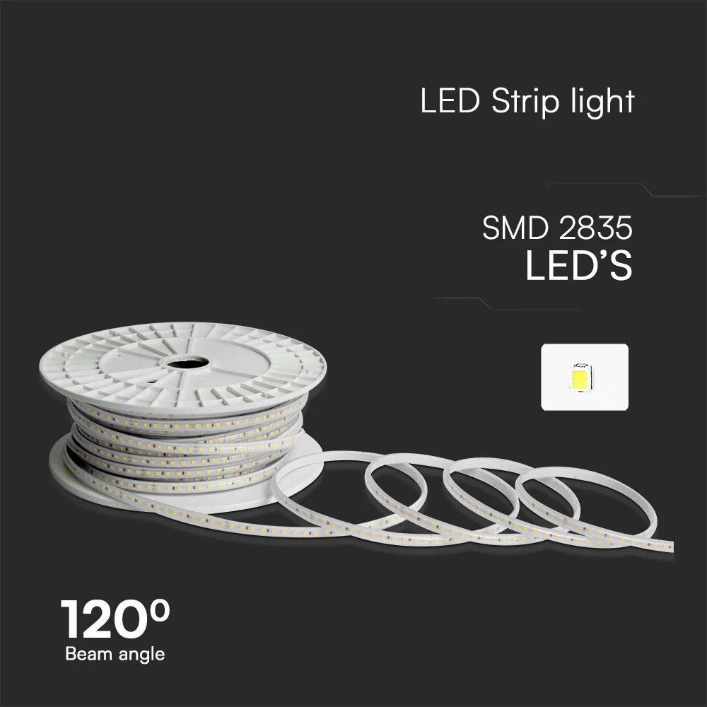Strip led 220v smd2835 50m 3000k ip65 luce calda con spina - Image 5