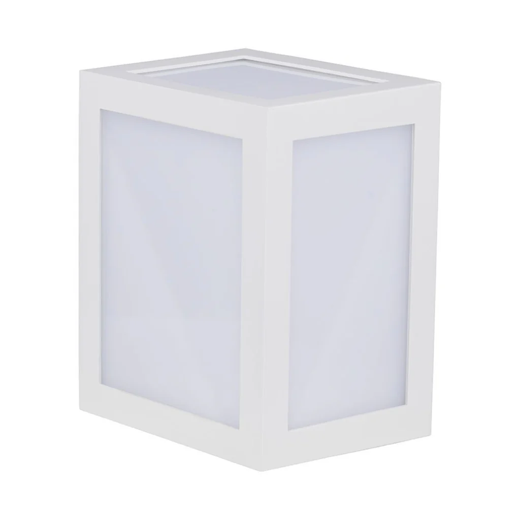 Lanterna LED Muro 12W Quadrata IP65 4000K Bianca V-TAC