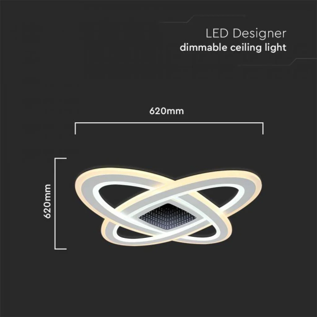 V-Tac Lampadario LED 130W Dimmerabile CCT con Telecomando Ø50cm - Image 8