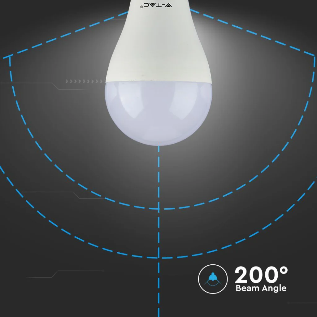 V-Tac Set 3 Lampadine LED E27 15W A65 6500K Luce Fredda - Image 3