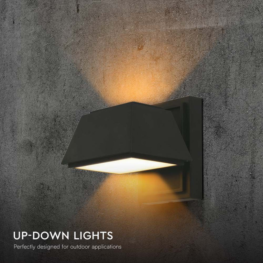 Lampada LED Muro 15W Doppio Fascio IP65 3000K Nero V-TAC - Image 3