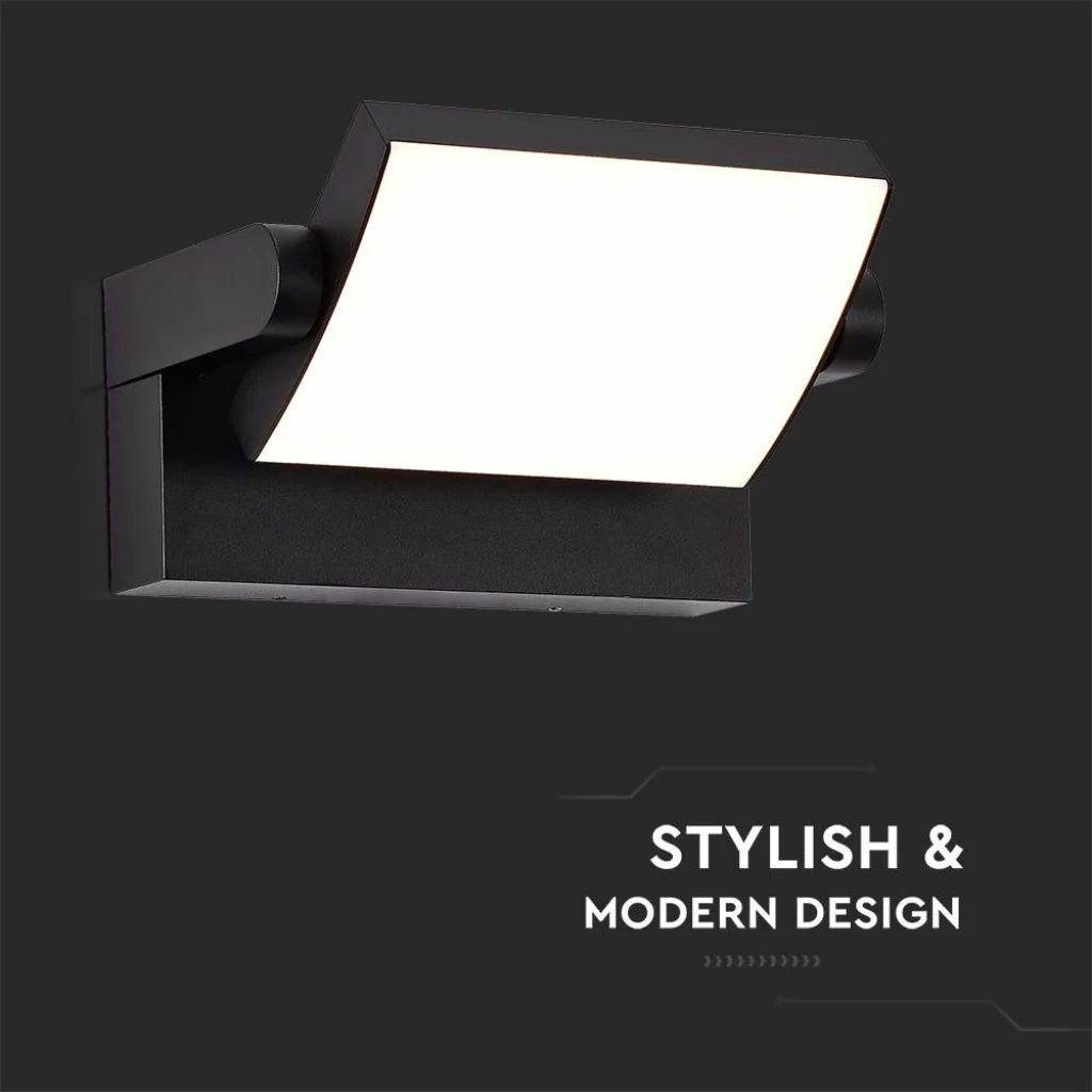 Lampada LED Muro 17W Rettangolare Ruotabile 4000K IP65 Nera - Image 11