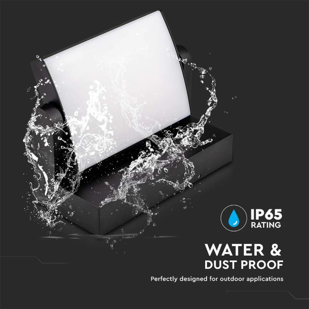 Lampada LED Muro 17W Rettangolare Ruotabile 4000K IP65 Nera - Image 3