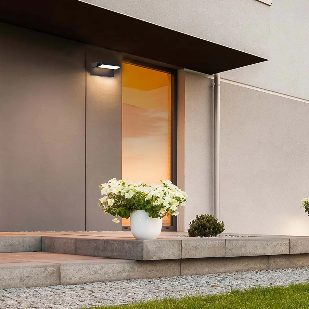 Lampada LED Muro 17W Rettangolare Ruotabile 4000K IP65 Nera - Image 7