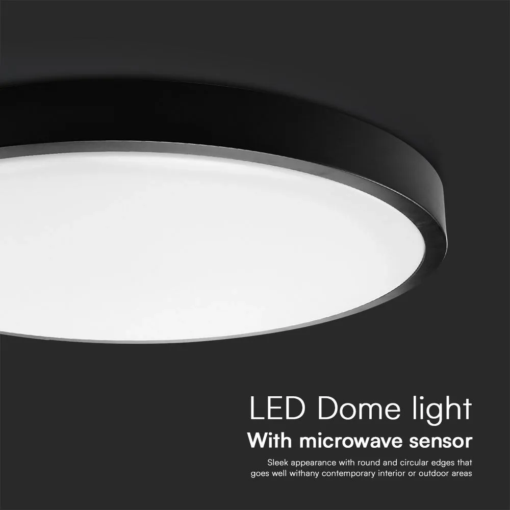 Plafoniera LED V‑TAC 18 W Ø295mm nera – Chip Samsung & sensore, 4000 K - Image 4