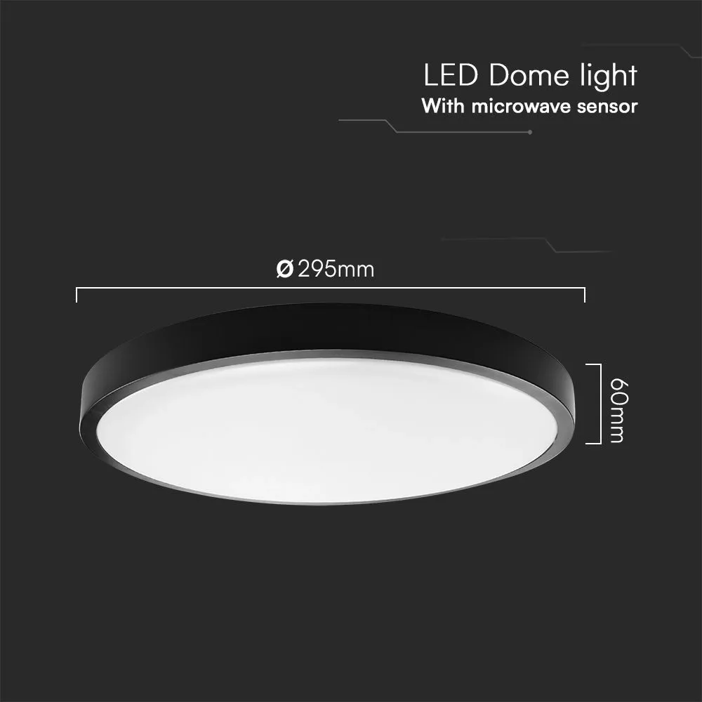 Plafoniera LED V‑TAC 18 W Ø295mm nera – Chip Samsung & sensore, 4000 K - Image 7