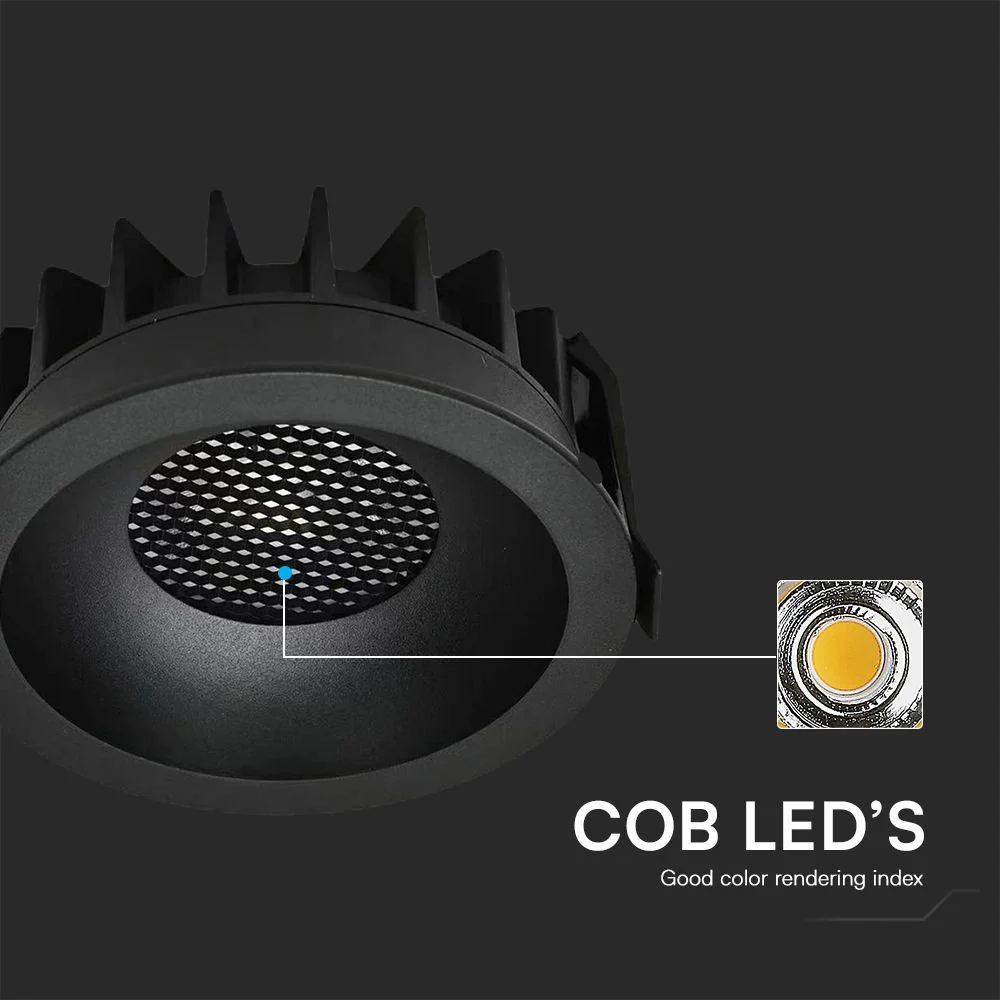 Faretto LED Incasso 18W COB CCT 3in1 CRI90 Nero | V-TAC Bridgelux - Image 3