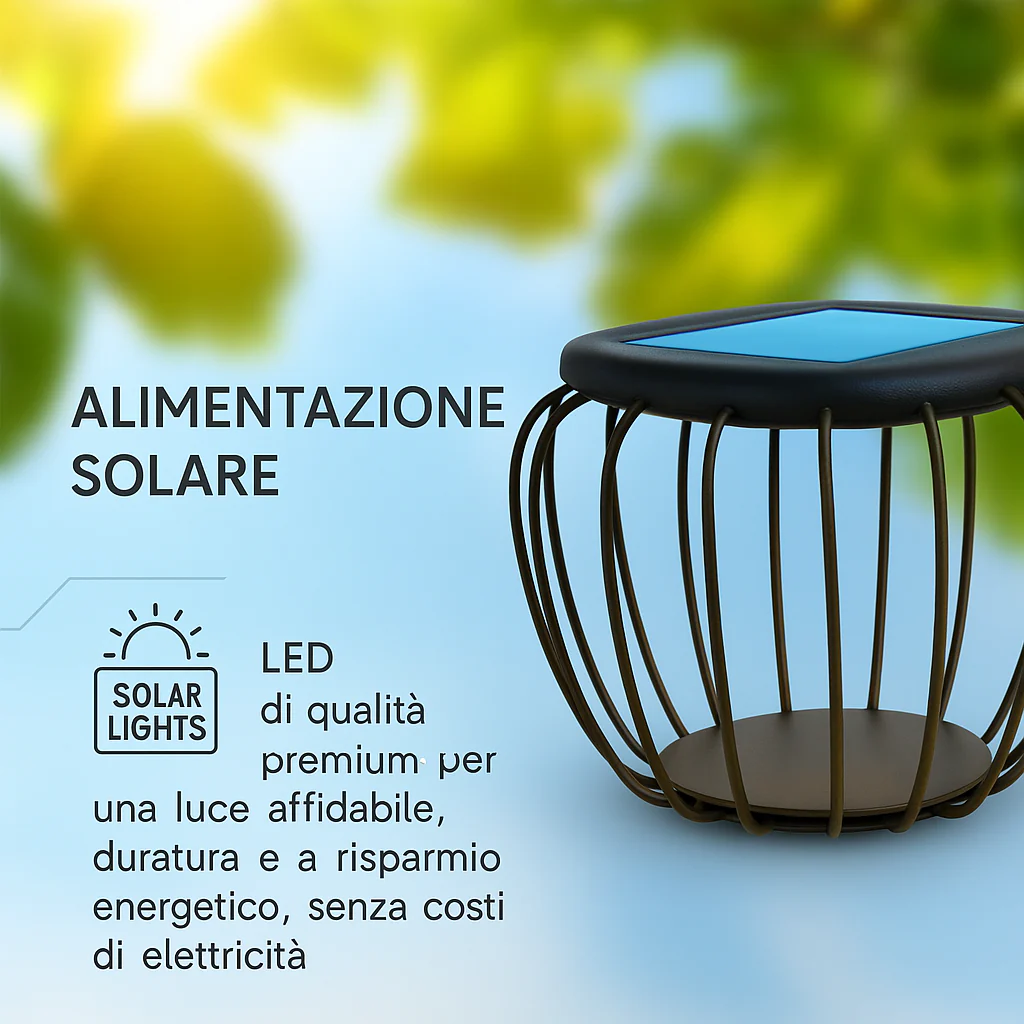Lampada LED Solare 1W CCT 3000K-6000K Grigia – Pannello 5W IP44 - Image 4