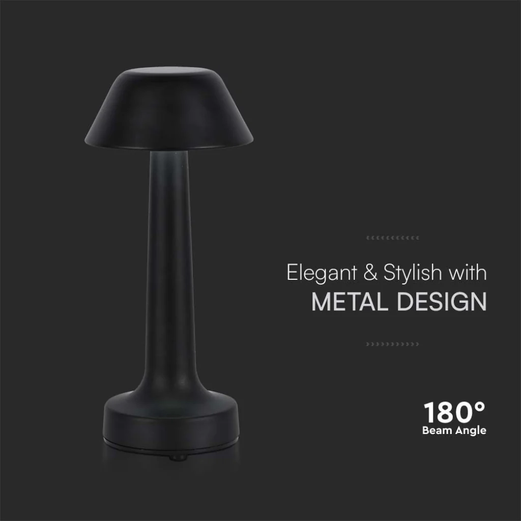 V-Tac Lampada LED da Tavolo 1W USB-C Touch Dimmerabile Nera - Image 2