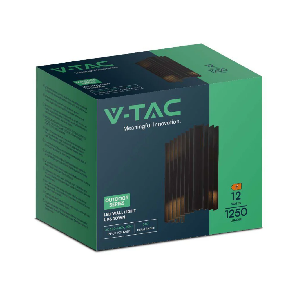Lampada LED Muro 26W Orientabile IP65 4000K Nero V-TAC - Image 5
