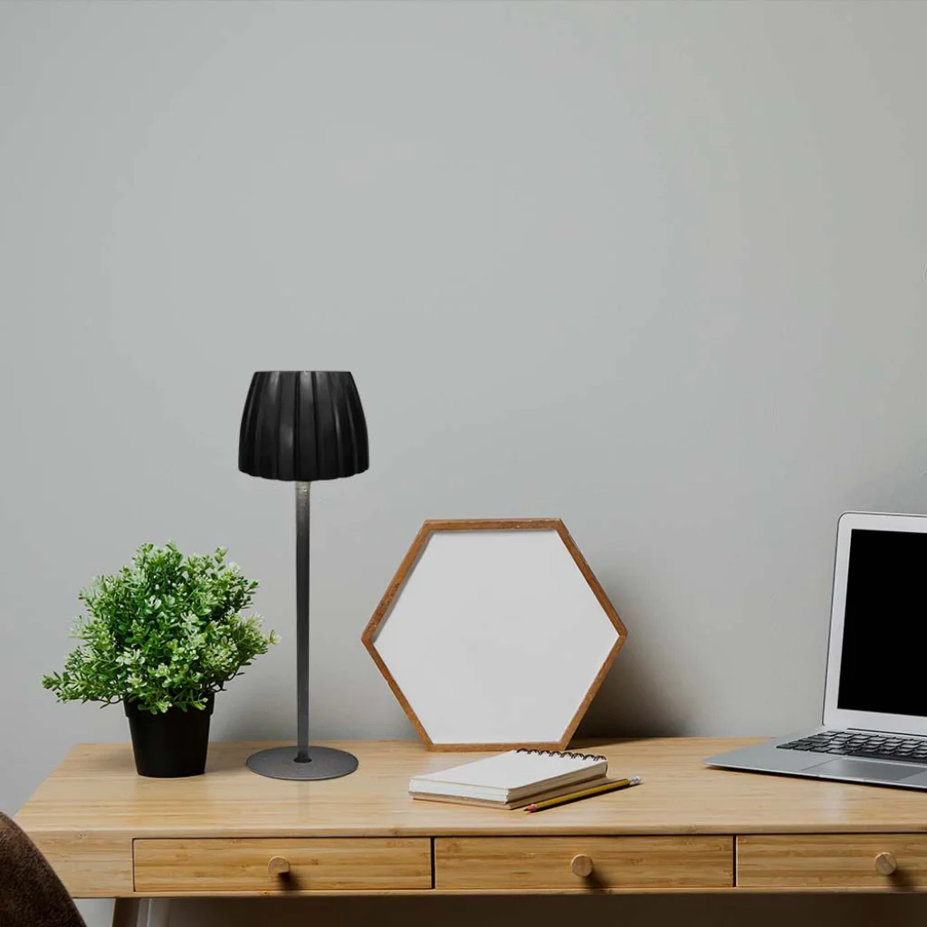 Lampada LED da Tavolo 2,7W Ricaricabile USB-C Touch Nera - Image 10