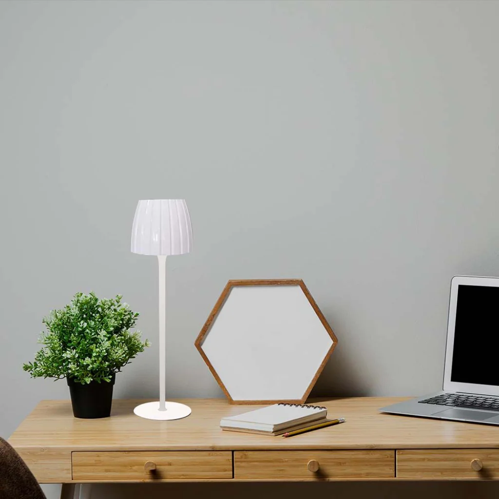 Lampada LED da Tavolo 2,7W Ricaricabile USB-C Touch Bianco - Image 10