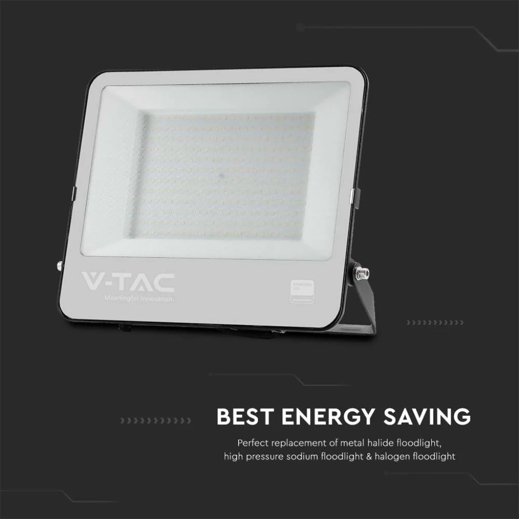 Faro LED 200W Chip Samsung Nero 6500K IP65 con Cavo 1m - Image 5