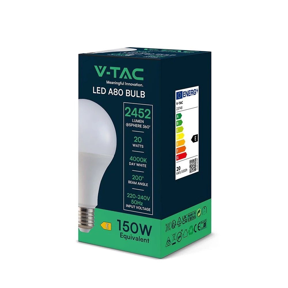 Lampadina LED E27 20W A80 4000K 120lm/W V-TAC Luce Naturale - Image 4