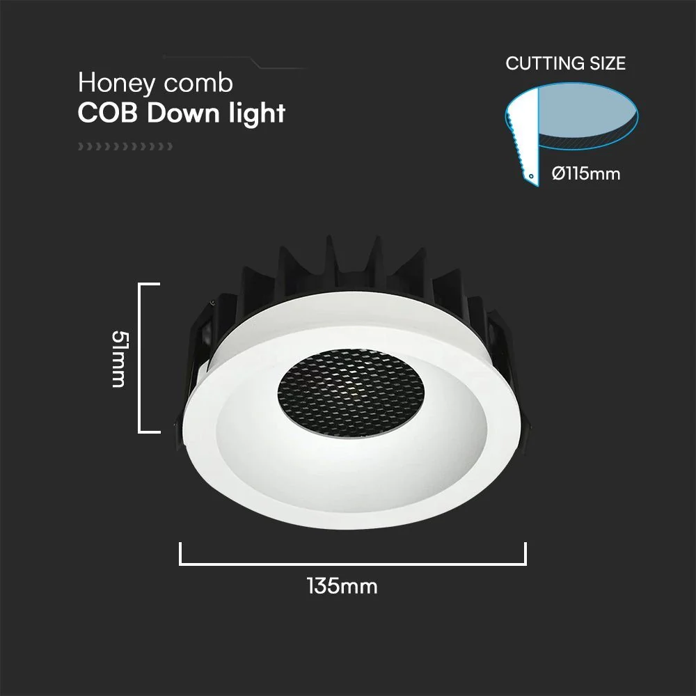 Faretto LED Incasso 24W COB CCT 3in1 CRI90 Bianco | V-TAC Bridgelux - Image 6