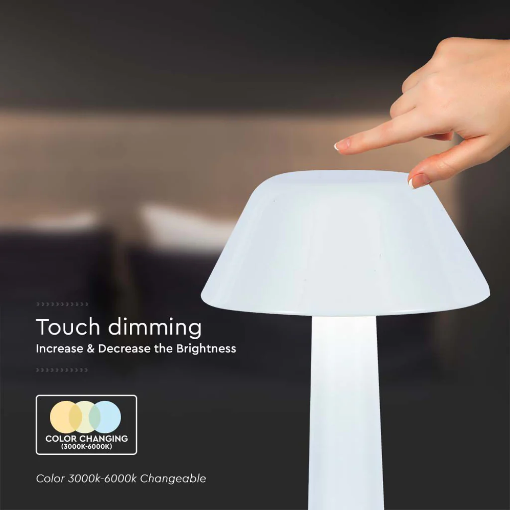 V-Tac Lampada LED da Tavolo 1W USB-C Touch Dimmerabile Bianca - Image 5