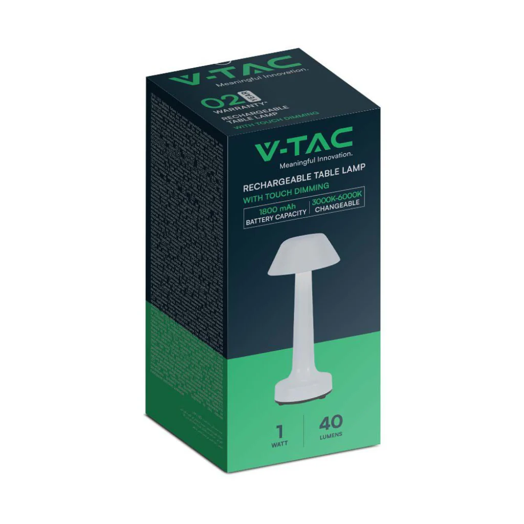 V-Tac Lampada LED da Tavolo 1W USB-C Touch Dimmerabile Bianca - Image 7
