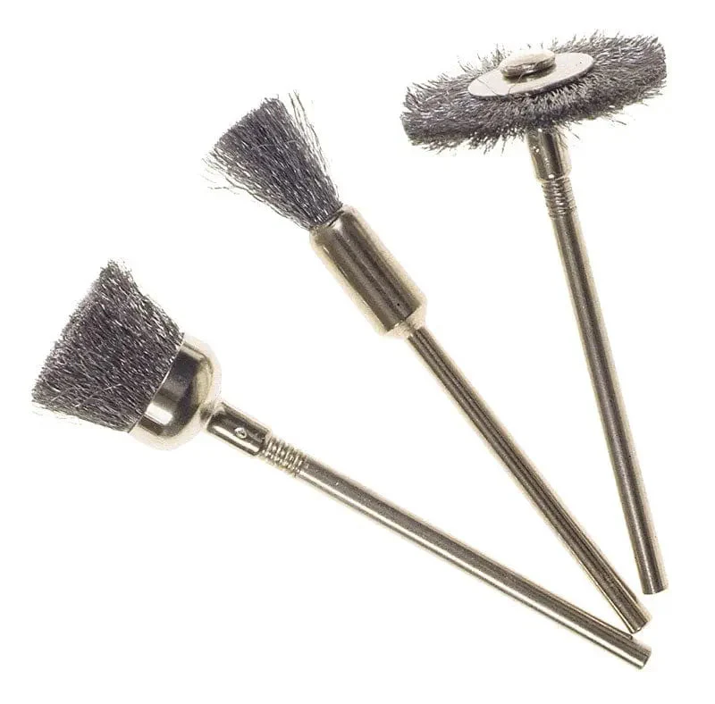 3 MINI SPAZZOLE ASSORTITE