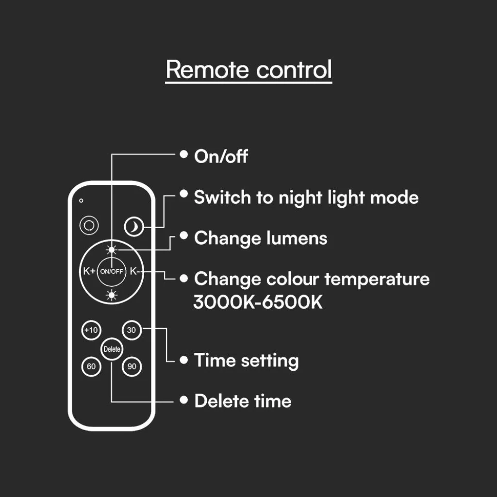 Plafoniera LED 60 W Rotonda con Telecomando CCT 3000–6500 K - Image 7