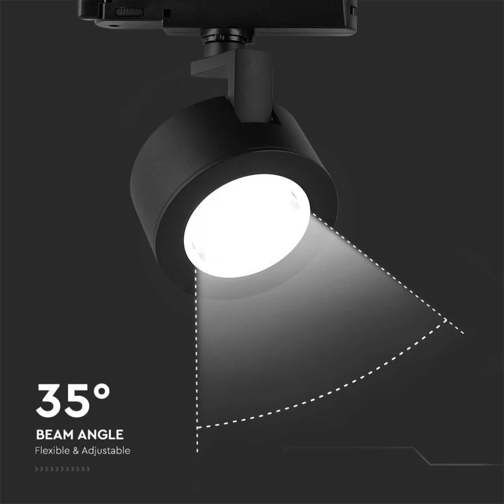 V-Tac Faretto LED Binario Trifase 30W CCT 3in1 Nero COB - Image 3