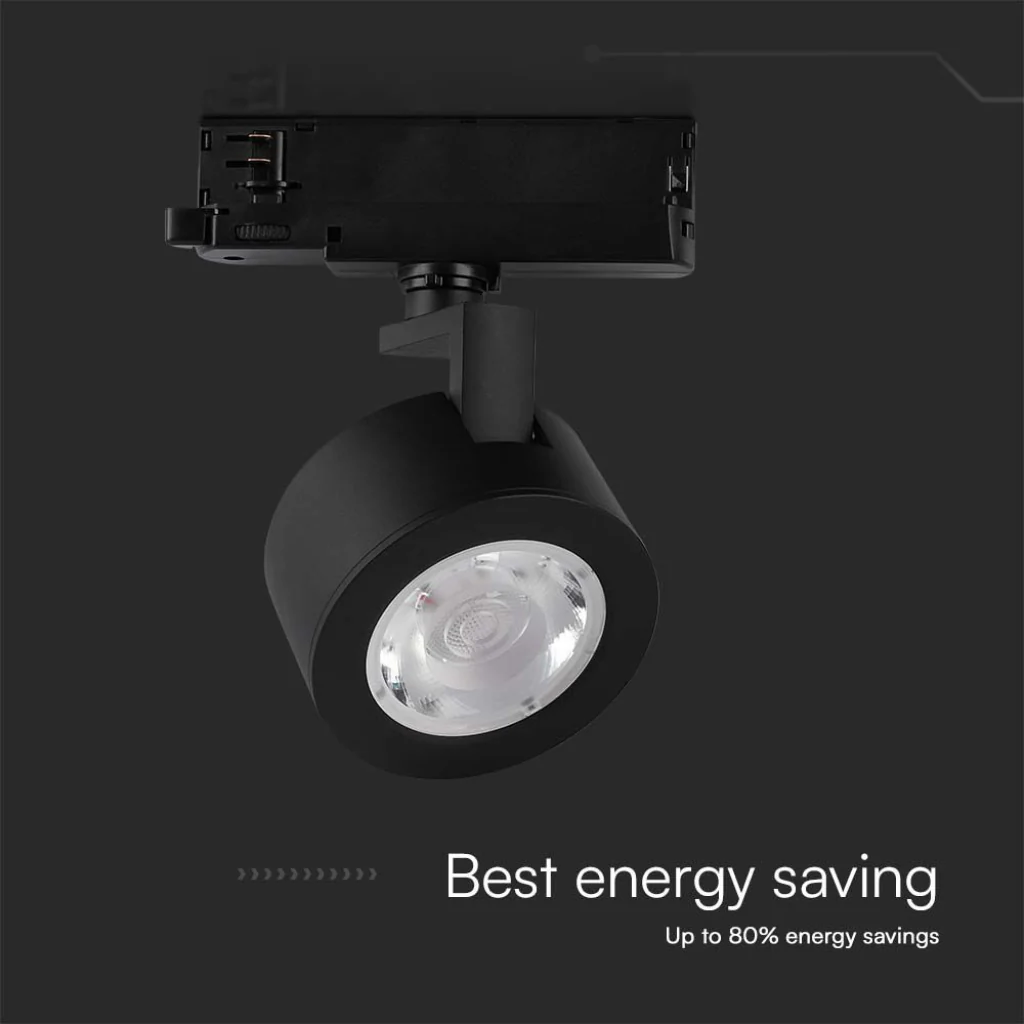 V-Tac Faretto LED Binario Trifase 30W CCT 3in1 Nero COB - Image 5
