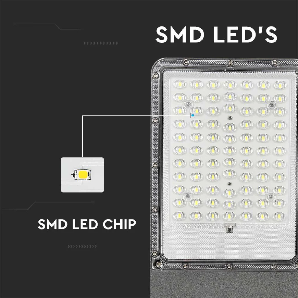 Armatura Stradale LED Solare 35W con Pannello e Batteria LiFePO4 4000K IP65 Grigio - Image 14