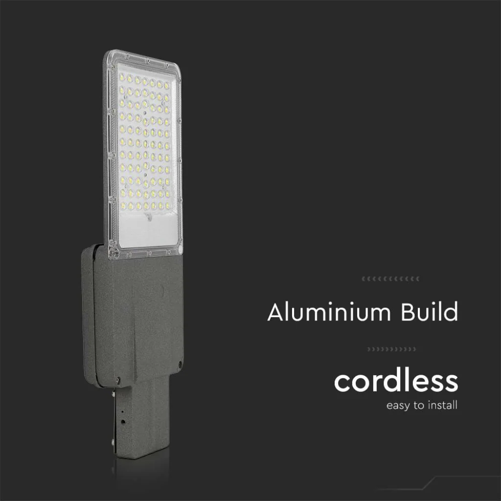 Armatura Stradale LED Solare 35W con Pannello e Batteria LiFePO4 4000K IP65 Grigio - Image 3
