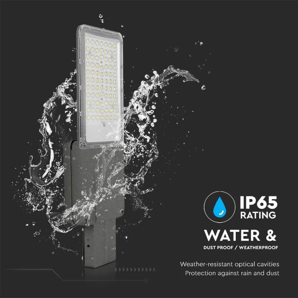 Armatura Stradale LED Solare 35W con Pannello e Batteria LiFePO4 4000K IP65 Grigio - Image 6