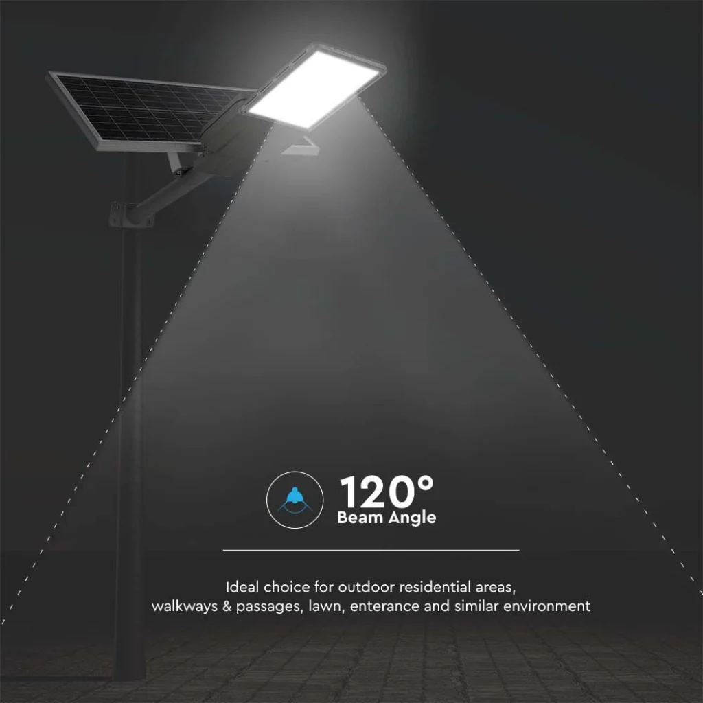 Armatura Stradale LED Solare 35W con Pannello e Batteria LiFePO4 4000K IP65 Grigio - Image 7