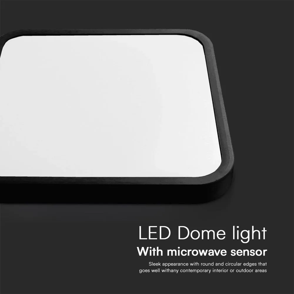 Plafoniera LED V‑TAC 36 W quadrata nera – 4000 K, sensore & telecomando - Image 4