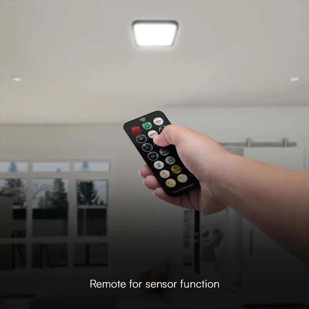 Plafoniera LED V‑TAC 36 W quadrata nera – 4000 K, sensore & telecomando - Image 6