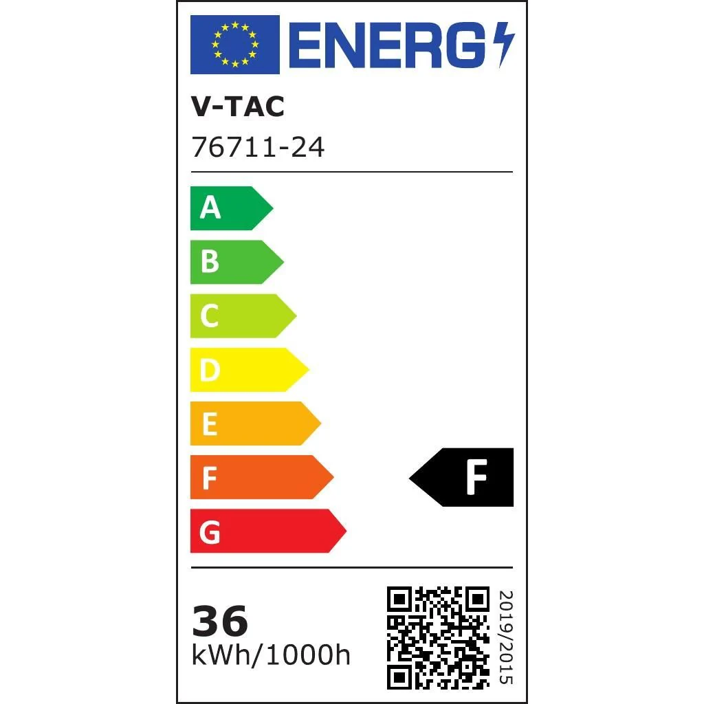 Plafoniera LED V‑TAC 36W rotonda nera – 4000K, sensore e telecomando - Image 11