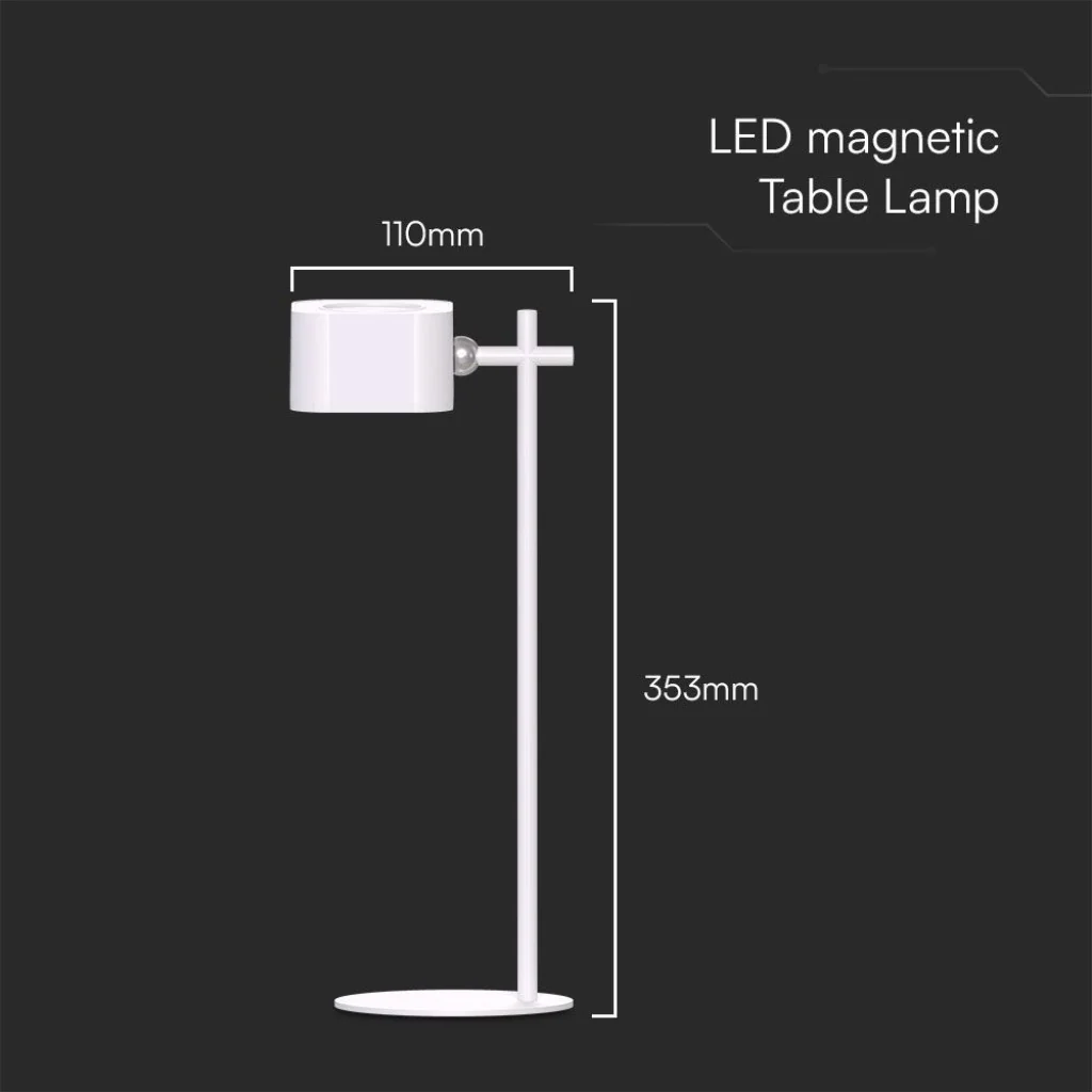 Lampada LED da Tavolo Magnetica 3W Ricaricabile USB‑C Bianca - Image 8