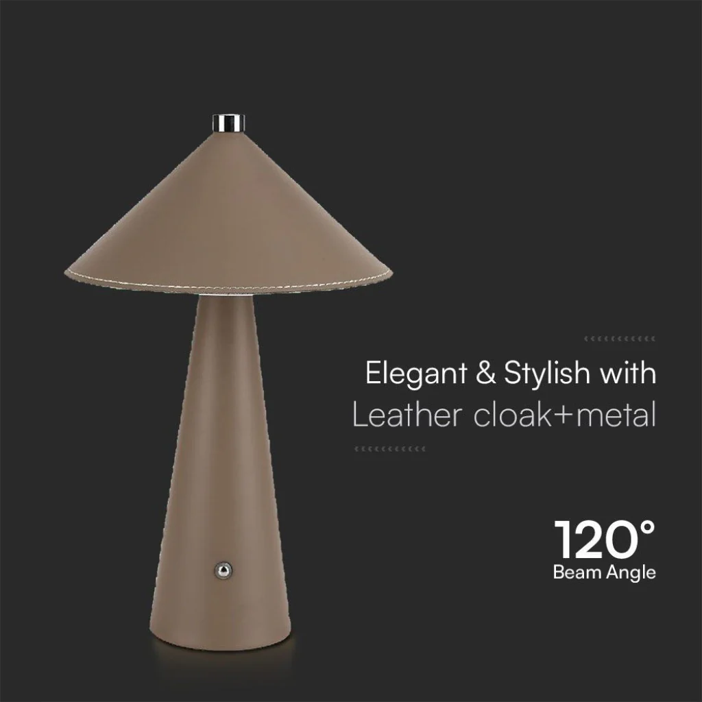 Lampada LED da Tavolo 3W Ricaricabile USB‑C Marrone Touch - Image 3
