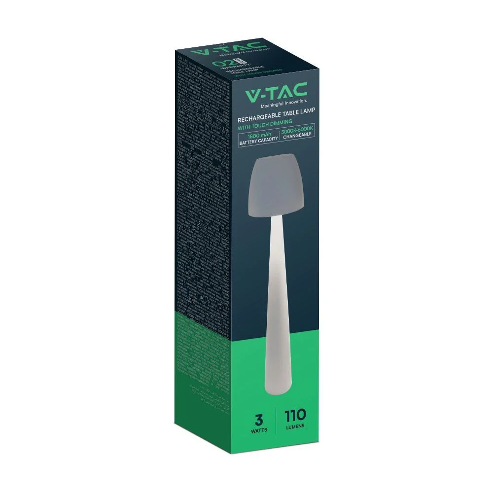 Lampada LED Tavolo 3W USB-C Touch Dimmer CCT Bianca V-TAC - Image 3