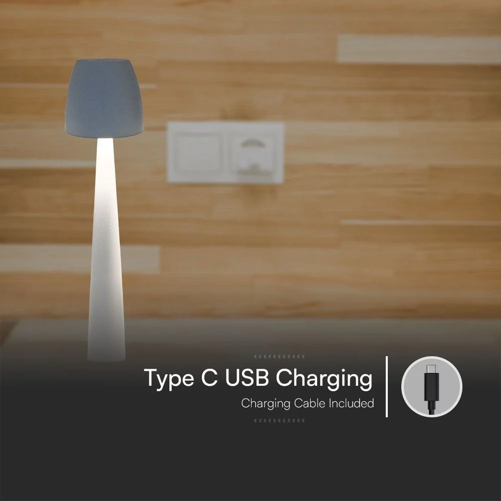 Lampada LED Tavolo 3W USB-C Touch Dimmer CCT Bianca V-TAC - Image 8