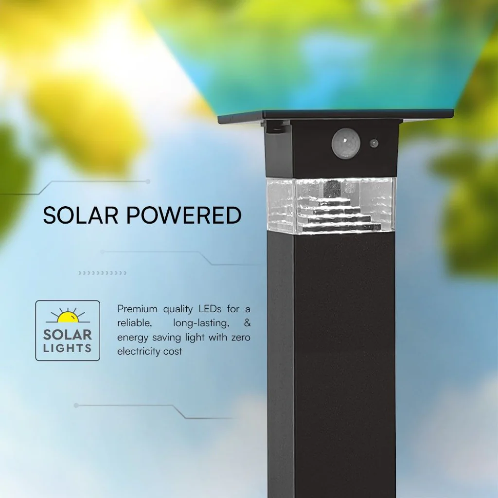 Piantana Solare LED da Giardino 3W con Sensore PIR 3000K IP54 - Image 2